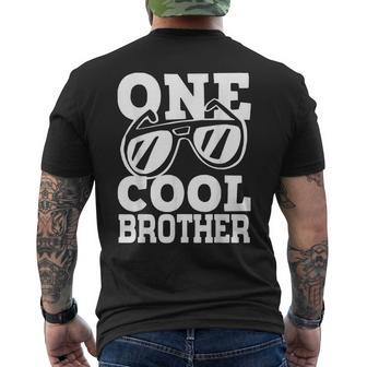 One Cool Dude 1St Birthday One Cool Brother Family Matching Funny Gifts For Brothers Mens Back Print T-shirt | Mazezy