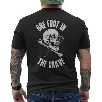 One Foot In The Grave Funny Amputee Gift - One Foot In The Grave Funny Amputee Gift Mens Back Print T-shirt - Monsterry CA