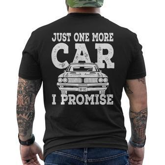 One More Car Promise For Cars Lovers Mens Back Print T-shirt - Thegiftio UK