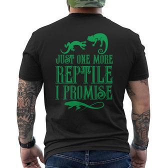 One More Reptile I Promise Funny Lizard Mens Back Print T-shirt - Thegiftio UK