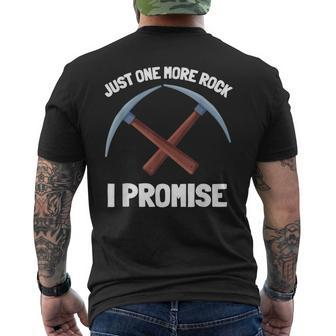 One More Rock - Geology Rockhounding And Fossil Collector Mens Back Print T-shirt - Thegiftio UK