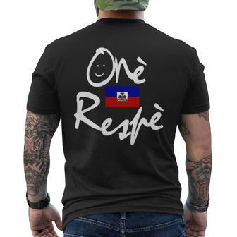 One Respe Haiti Independence 1804 Lakay Mens Back Print T-shirt | Mazezy