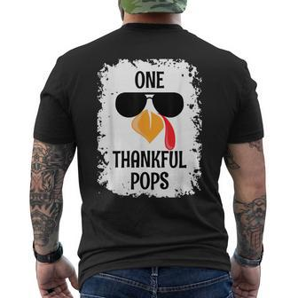 One Thankful Pops Thanksgiving Men's T-shirt Back Print - Thegiftio UK
