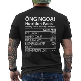 Ong Ngoai Nutrition Facts | Vietnamese Grandpa Mens Back Print T-shirt | Mazezy