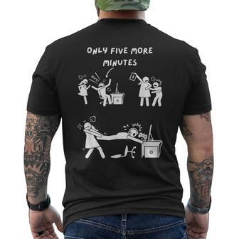 Only Five More Minutes - Funny Video Game Graphic Boys Mens Back Print T-shirt - Thegiftio UK