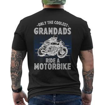 Only The Coolest Grandads Ride A Motorbike Grandad Mens Back Print T-shirt | Mazezy