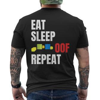 Oof Eat Sleep Oof Repeat Gamers Gift Mens Back Print T-shirt | Mazezy