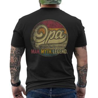 Opa The Man Myth Legend Fathers Day Grandpa Birthday German Mens Back Print T-shirt | Mazezy DE