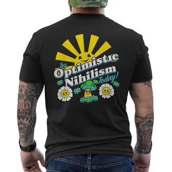 Optimistic Nihilism Today Apparel Mens Back Print T-shirt | Mazezy