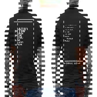 Original Squad Matthew Mark Luke John Gospel Scripture Men's T-shirt Back Print | Mazezy