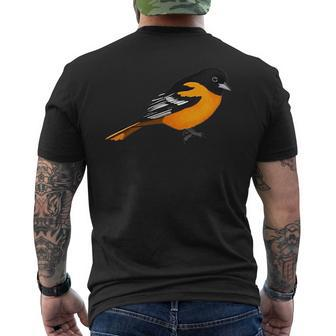 Oriole Bird Birdlover Birdwatcher Ornithologist Biologist Mens Back Print T-shirt - Seseable