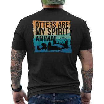 Otter Spirit Animal Otter Otter Lover Cute Otter Men's T-shirt Back Print - Monsterry