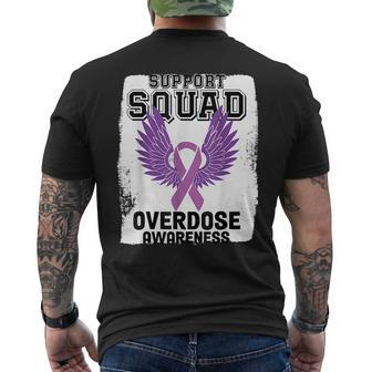 Overdose Awareness August We Wear Purple Overdose Awareness Men's T-shirt Back Print - Seseable