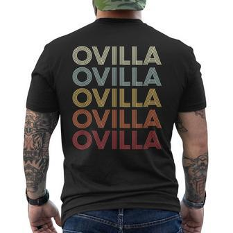 Ovilla Texas Ovilla Tx Retro Vintage Text Men's T-shirt Back Print | Mazezy