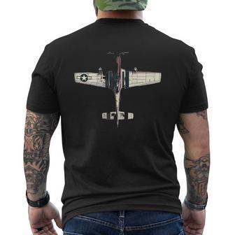 P-51 Mustang Mens Back Print T-shirt | Mazezy DE