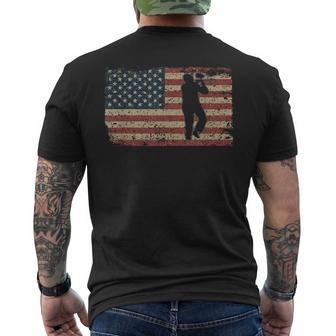 Paintball America Flag Patriotic Paintball Player Men's T-shirt Back Print | Mazezy