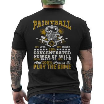 Paintball Fun Play The Game Men's T-shirt Back Print | Mazezy