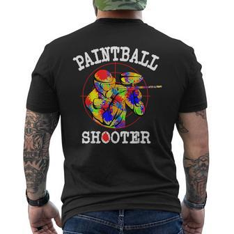 Paintball Paintballers Tactical Sports Master Shoot-Out Game Men's T-shirt Back Print | Mazezy