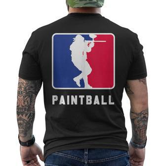 Paintball Paintball Player Paintballer Capture The Flag Men's T-shirt Back Print | Mazezy
