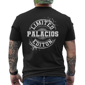 Palacios Surname Family Tree Birthday Reunion Men's T-shirt Back Print | Mazezy