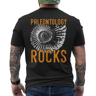 Palentology Rocks Fun Paleontologist Men's T-shirt Back Print | Mazezy