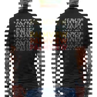 Palmview Texas Palmview Tx Retro Vintage Text Men's T-shirt Back Print | Mazezy
