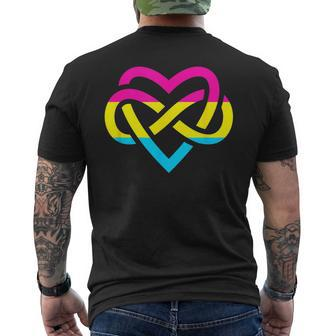 Pan Poly Proud Polyamory Pride Infinity Symbol Pansexual Mens Back Print T-shirt | Mazezy CA