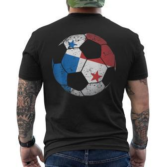 Panama Soccer Ball Flag Jersey Panama Football Men's T-shirt Back Print | Mazezy