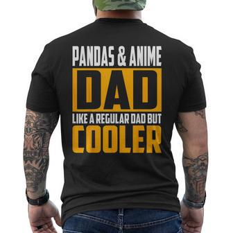 Pandas And Anime Dad Like A Regular Dad But Cooler For Women Men's Back Print T-shirt | Mazezy