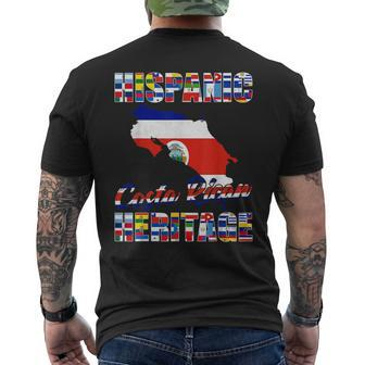 Hispanic Costa Rican Heritage Costa Rica Flag Pride Men's T-shirt Back Print