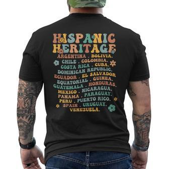 Hispanic Heritage Month 2023 National Latino Countries Flag Men's T-shirt Back Print - Seseable