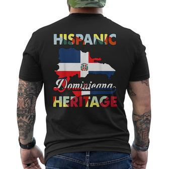 Hispanic Heritage Month Dominican Republic Flag Dominicana Men's T-shirt Back Print | Mazezy