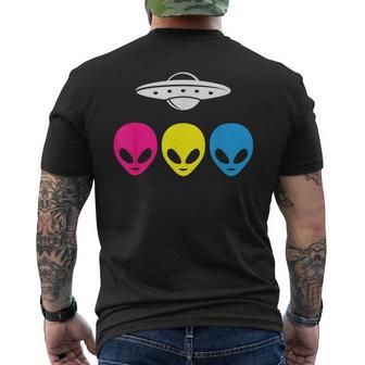 Pansexual Pride Subtle Pan Lgbtq Funny Aliens Outer Space Mens Back Print T-shirt | Mazezy