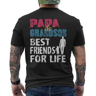 Papa & Grandson Best Friends For Life Father Day Men's Back Print T-shirt | Mazezy