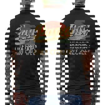 Papa Like A Grandpa Only Cooler Dad Definition Vintage Mens Back Print T-shirt | Mazezy