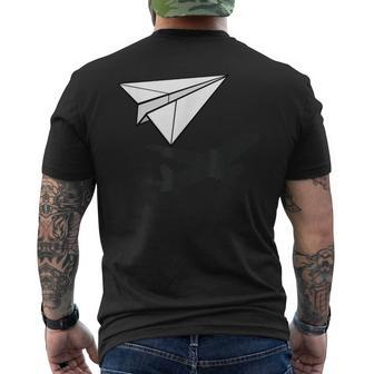 Paper Airplane Novelty Paper Airplane Men's T-shirt Back Print | Mazezy