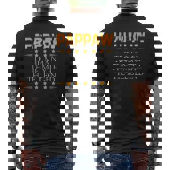 Pappaw The Man Myth Legend Pappaw Grandpa Gifts Mens Back Print T-shirt | Mazezy