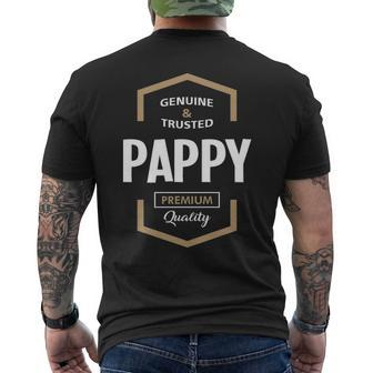Pappy Grandpa Gift Genuine Trusted Pappy Quality Mens Back Print T-shirt - Seseable