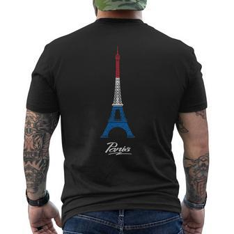 Paris Eiffel Tower France Parisian Home Mens Back Print T-shirt | Mazezy