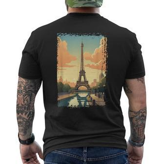 Paris Eiffel Tower I Love Paris Souvenir France France Funny Gifts Mens Back Print T-shirt | Mazezy