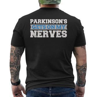Parkinson's Gets On My Nerves Awareness Men's T-shirt Back Print | Mazezy