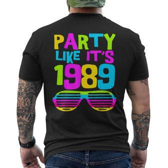 Party Like Its 1989 80S Costume Party Wear Outfit Men's T-shirt Back Print | Mazezy