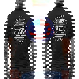 Patriotic 4Th Of July Graphic Art American Flag Fireworks Mens Back Print T-shirt - Monsterry