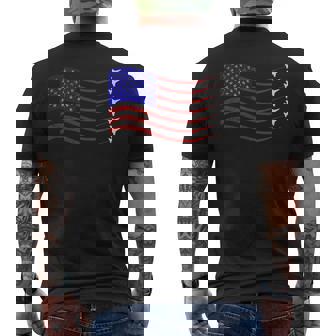 Patriotic 4Th Of July Usa American Flag Fighter Jets Trail Patriotic Funny Gifts Mens Back Print T-shirt | Mazezy