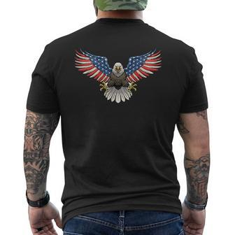Patriotic Eagle 4Th Of July Usa American Flag Proud Patriotic Funny Gifts Mens Back Print T-shirt | Mazezy