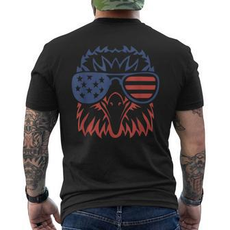 Patriotic Eagle 4Th Of July Usa American Flag T Mens Back Print T-shirt - Monsterry