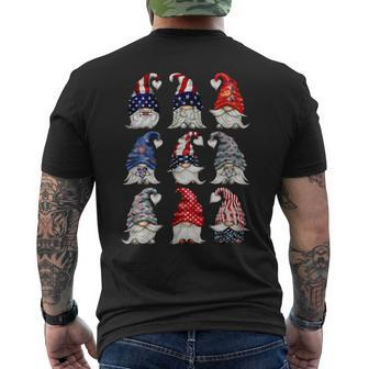 Patriotic Gnome 4Th July For Independence And Memorial Day Men's Crewneck Short Sleeve Back Print T-shirt