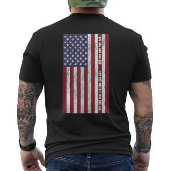 Patriotic Speed Skating Design - Retro American Flag Graphic Patriotic Funny Gifts Mens Back Print T-shirt | Mazezy