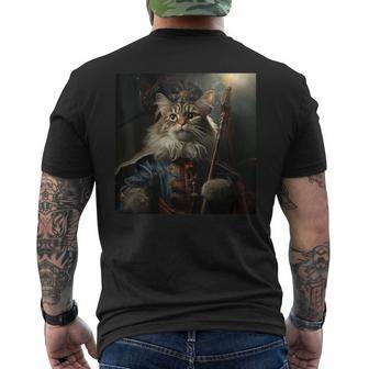 Patriotic Suphalak Cat 4Th Of July Fireworks Stars Men's T-shirt Back Print | Mazezy