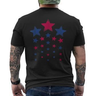 Patriotic T American Flag Stars 4Th Of July Mens Back Print T-shirt - Monsterry